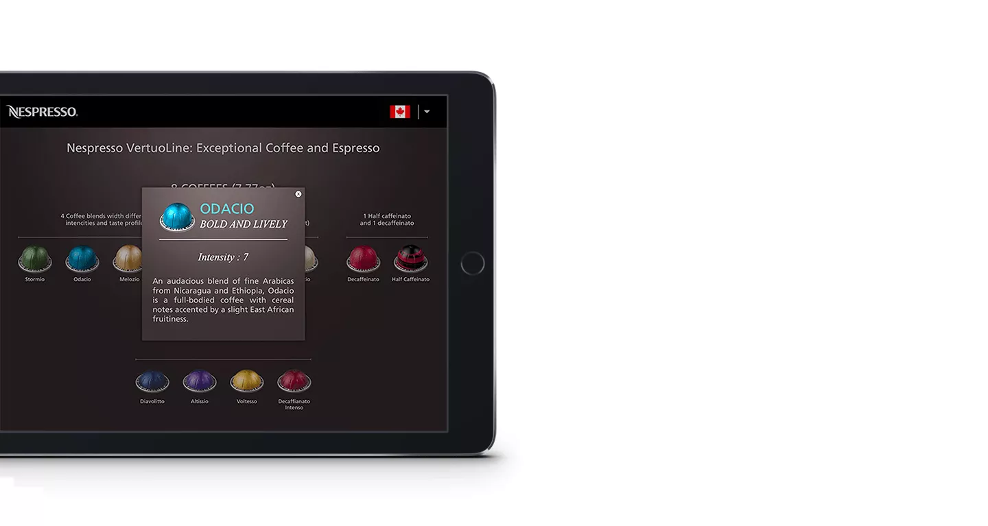 Nespresso: iOS Application for Coffee Retail background