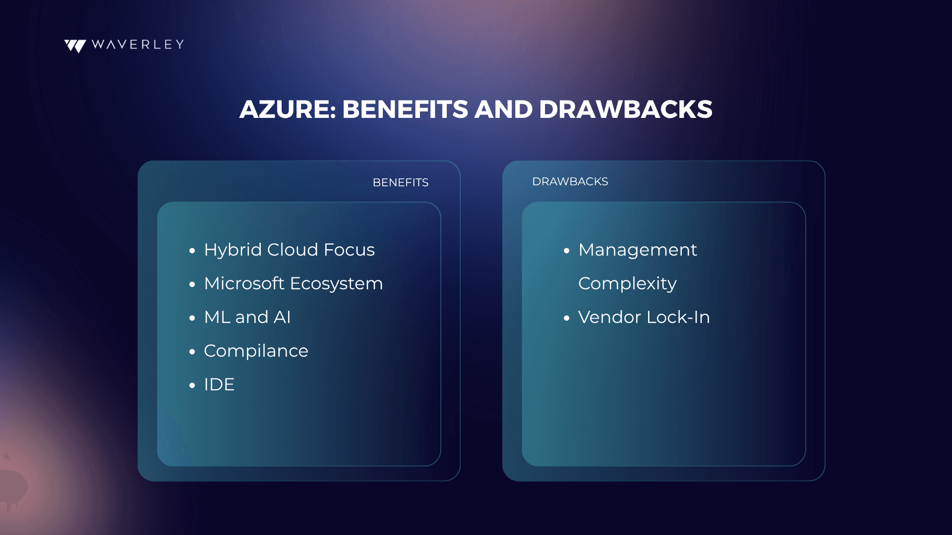 Azure Pros and Cons
